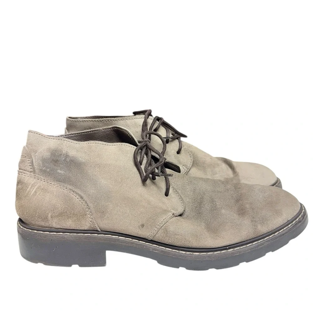 Men's Chukka Boots in Gray Suede Made‎ in Italy 44 10.5-11